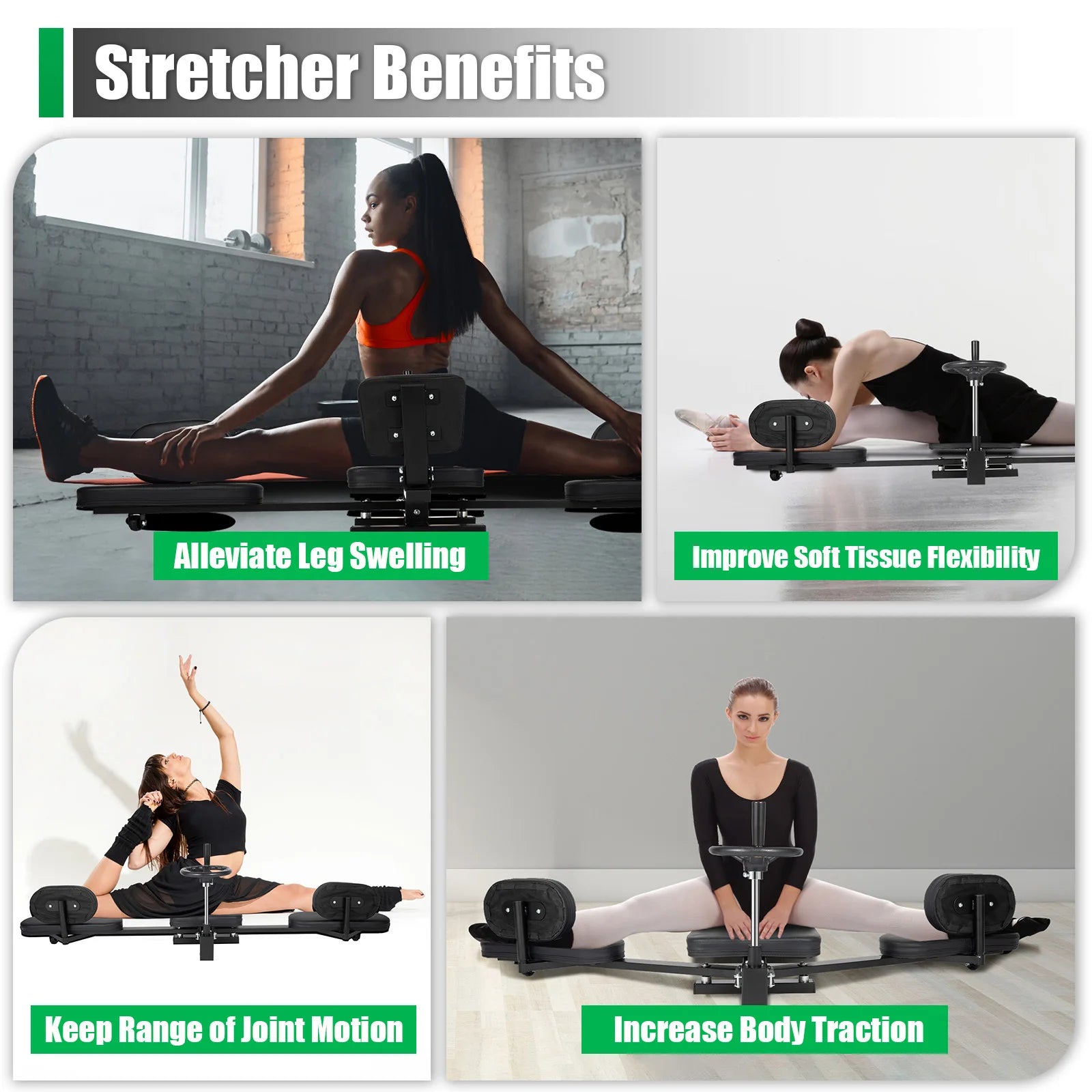 Leg Stretcher Machine – 180° Adjustable Split Stretching Equipment for Flexibility, Hip, Leg & Waist Training, 220 lb Capacity