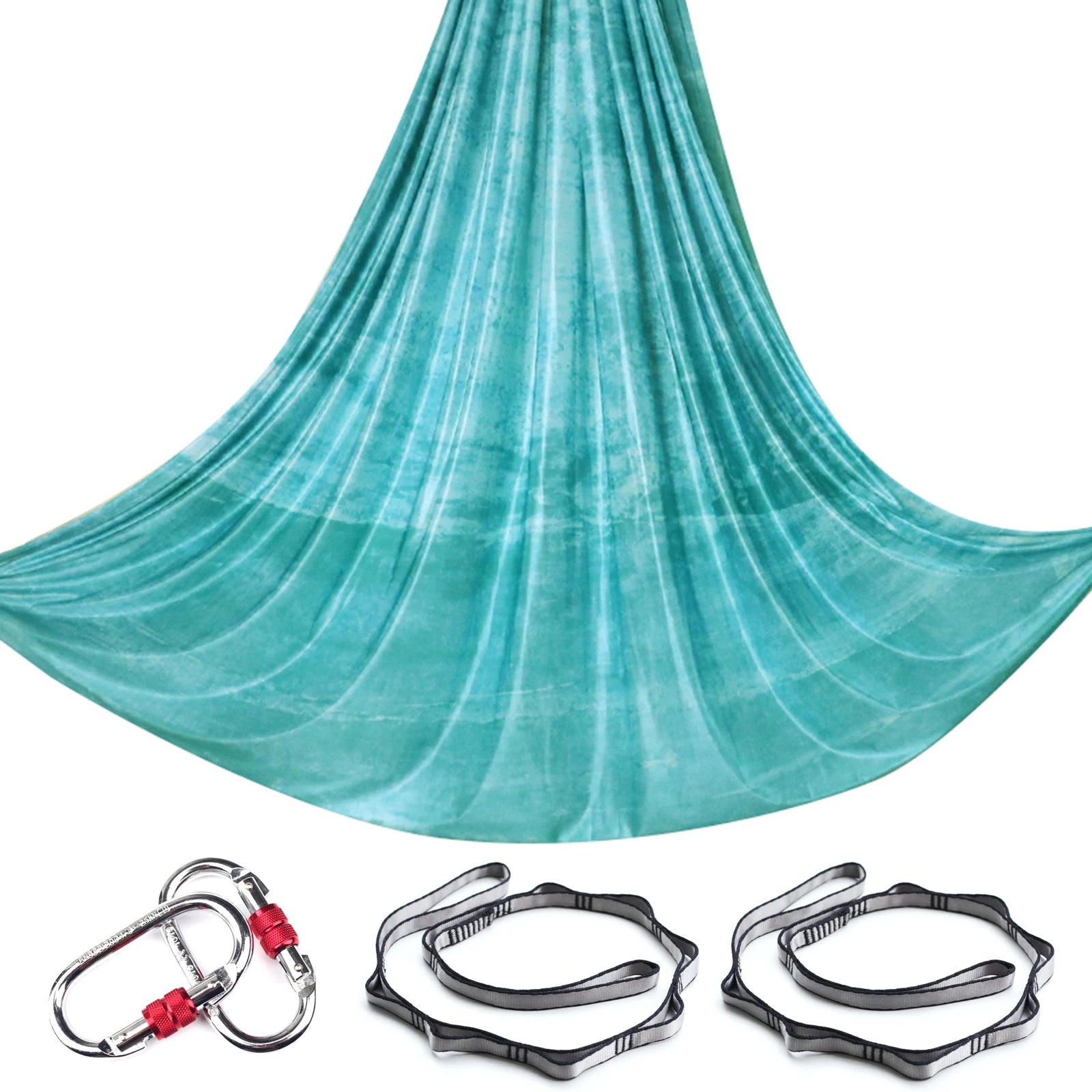 Aerial Yoga Hammock Silk Set – 4m x 2.8m, 1000kg Capacity, 40D Nylon with Carabiners & Daisy Chain, 28 Colors