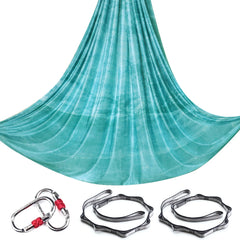 Aerial Yoga Hammock Silk Set – 4m x 2.8m, 1000kg Capacity, 40D Nylon with Carabiners & Daisy Chain, 28 Colors