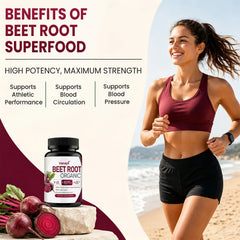 Organic Beetroot Capsules with Black Pepper – Nitric Oxide, Blood Circulation & Blood Pressure Support