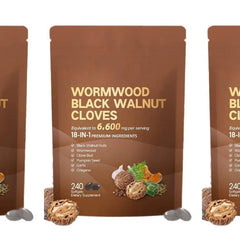 Wormwood Black Walnut & Clove Capsules – 6600mg, 18-in-1 Herbal Detox & Gut Cleanse, 240 Softgels