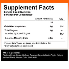 Creatine Monohydrate Gummies 4500mg – Muscle Growth, Strength, Energy & Athletic Performance