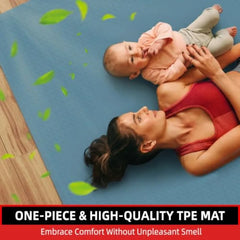 Extra Large Yoga & Pilates Mat – TPE Non-Slip, 78x57", 1/2" Thick with Extra Cushioning