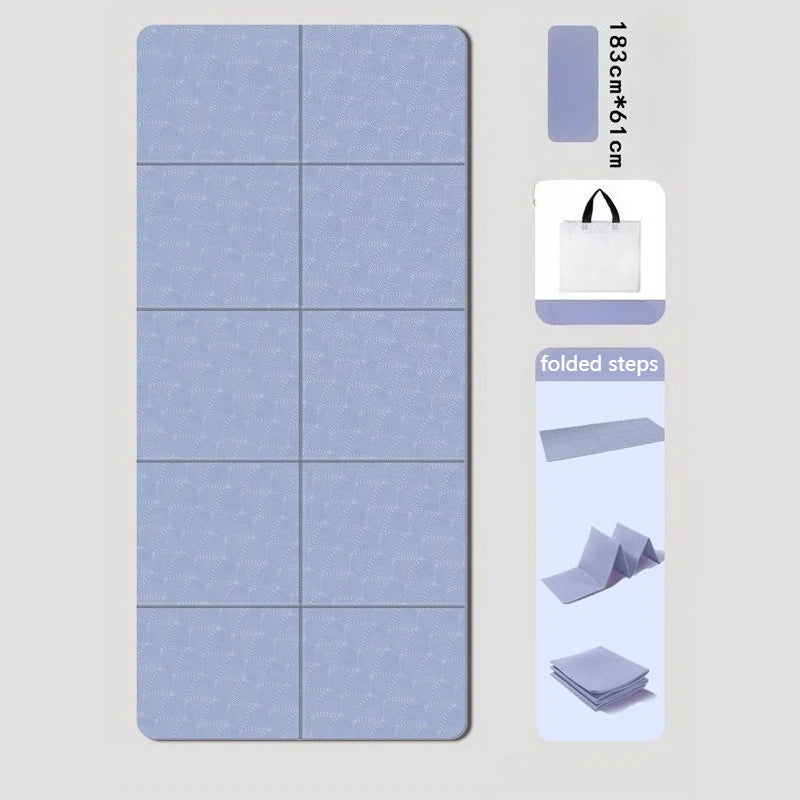 Extra Thick Foldable Yoga Mat | 6mm Non-Slip TPE for Yoga, Pilates & Home Fitness