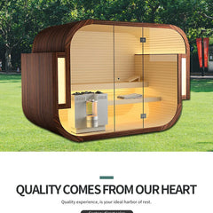 Outdoor Traditional Far Infrared Sauna Room | 4–10 Person | Home & Commercial