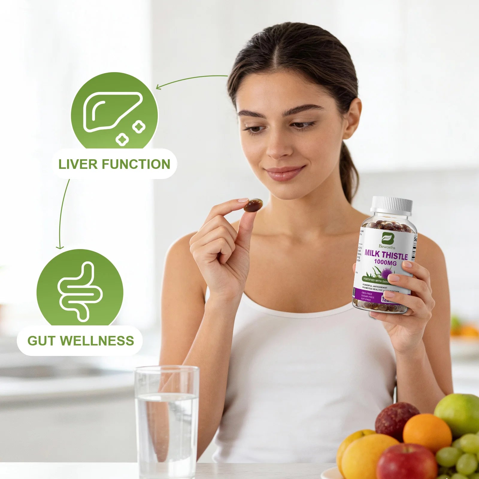 Milk Thistle Capsules – 1000mg with Dandelion Root for Liver Detox, Liver Health & Digestive Support