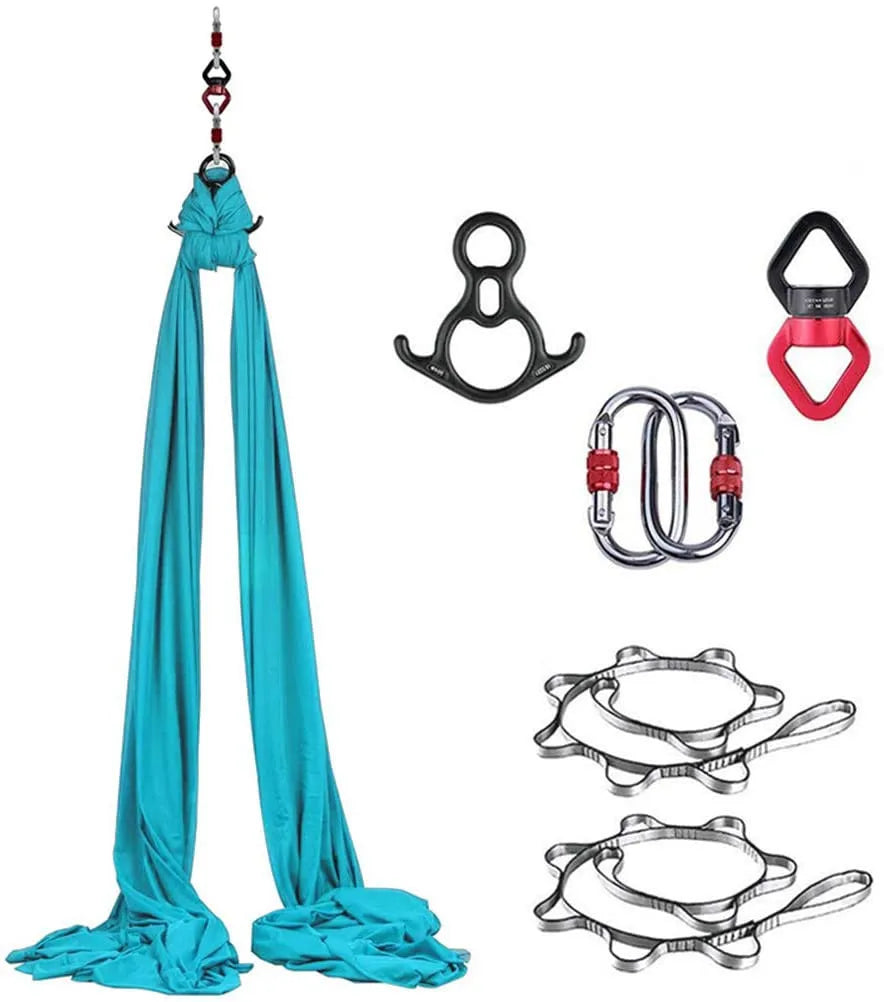 Aerial Yoga Silk Hammock – 8 Meter Satin Yoga Swing Set, 2.8m Wide, Anti-Gravity Inversion Tool, 15 Colors