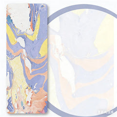 Suede Printed Natural Rubber Yoga Mat | 1.5mm Ultra-Thin, Non-Slip & Foldable for Travel & Studio