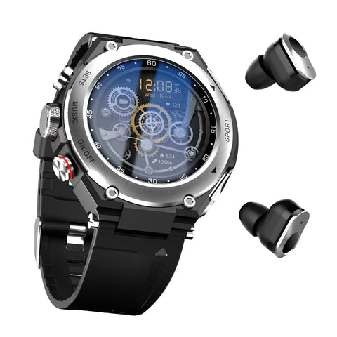 New T92 Smart Watch 2-in-1 TWS Bluetooth Headset Dial Call Local Music Heart Rate Blood Pressure