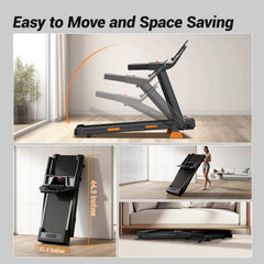 Foldable Treadmill with 15% Incline, 3.0 HP Motor, 12 km/h Speed & LED Display — 300 lb Capacity