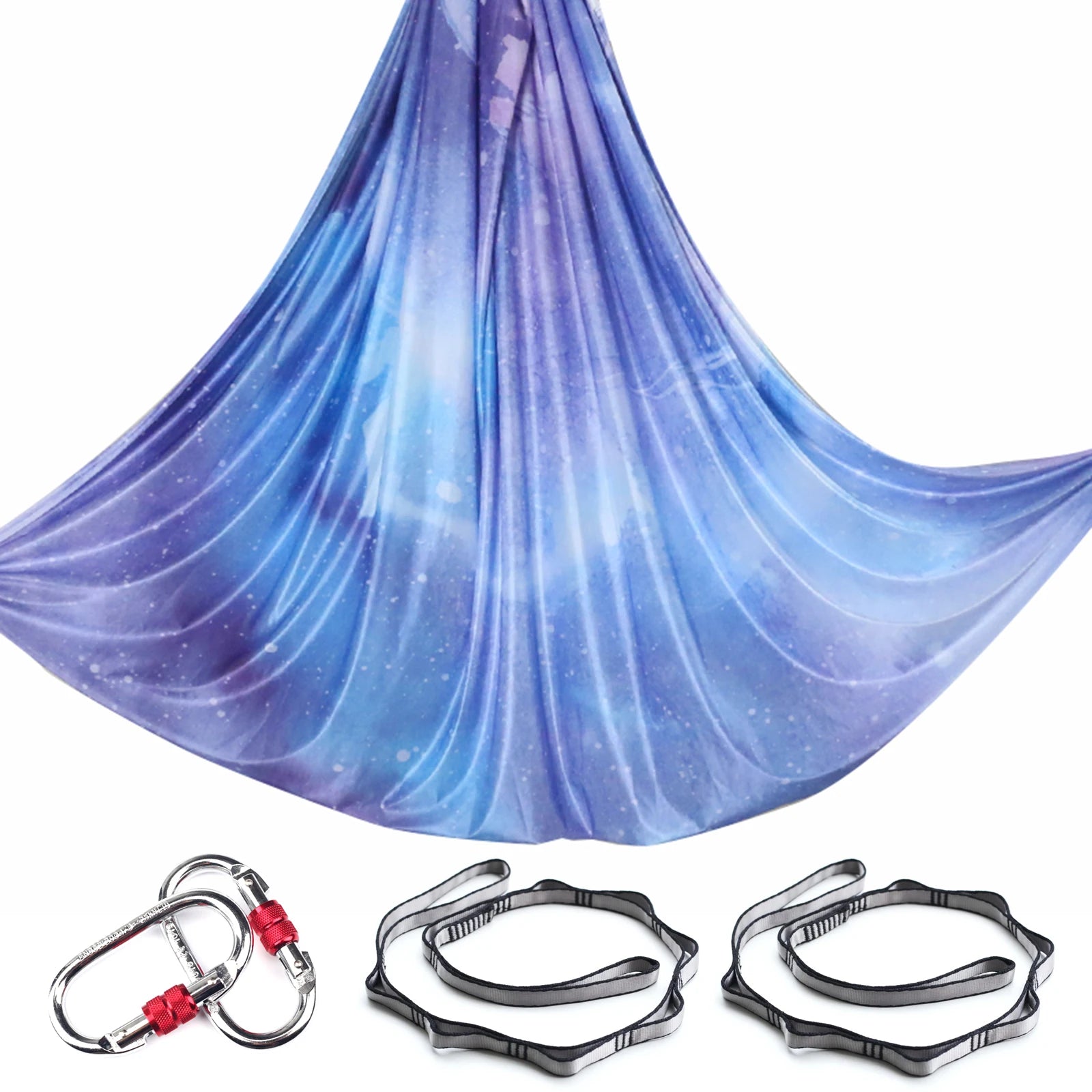 Aerial Yoga Hammock Silk Set – 4m x 2.8m, 1000kg Capacity, 40D Nylon with Carabiners & Daisy Chain, 28 Colors