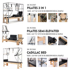 Wood Pilates Reformer – Commercial Studio Grade, CE/ISO Certified, Custom Logo, Gym & Pilates Studio Machine