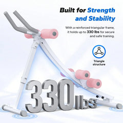 Foldable AB Trainer Machine – Adjustable Ergonomic Arc Track Ab Workout Equipment for Home Gym Full Body Exercise
