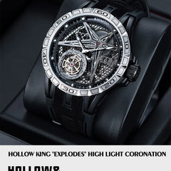 Automatic Watch Luminous Waterproof Silicone Strap Military Watches for Men RD-701