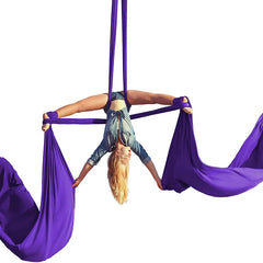 Aerial Yoga Silk Hammock – 8 Meter Satin Yoga Swing Set, 2.8m Wide, Anti-Gravity Inversion Tool, 15 Colors