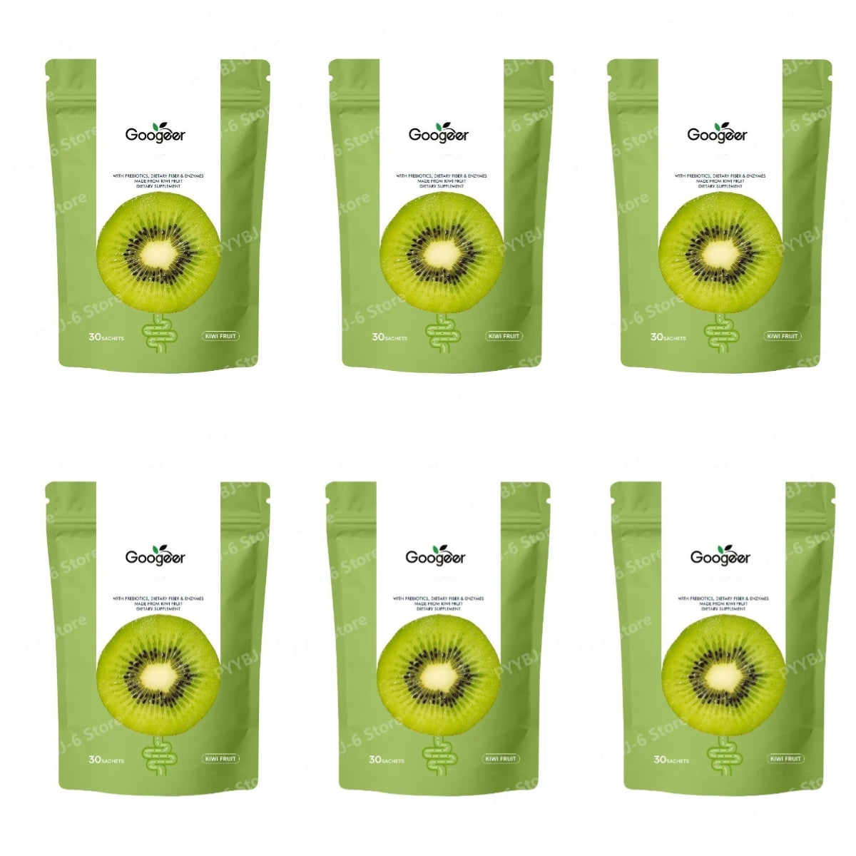Kiwifruit Powder Sachets with Prebiotics and Enzymes Supports Intestinal Digestion and Bowel Aid, 30 Sachets