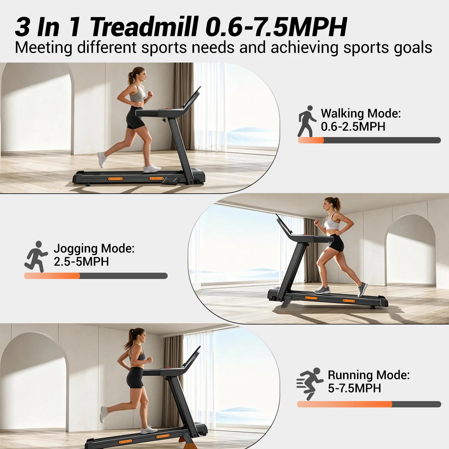 Foldable Treadmill with 15% Incline, 3.0 HP Motor, 12 km/h Speed & LED Display — 300 lb Capacity