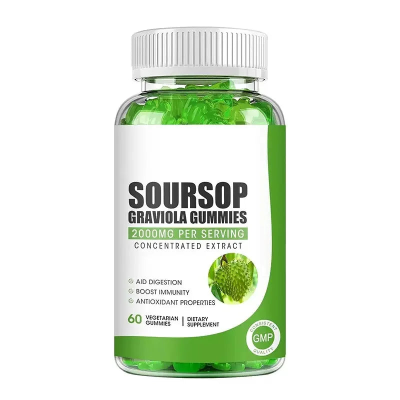 Soursop Gummies with Graviola Leaf & Fruit Extract – Immune System & Digestive Health Support