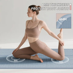 Extra Thick Foldable Yoga Mat | 6mm Non-Slip TPE for Yoga, Pilates & Home Fitness