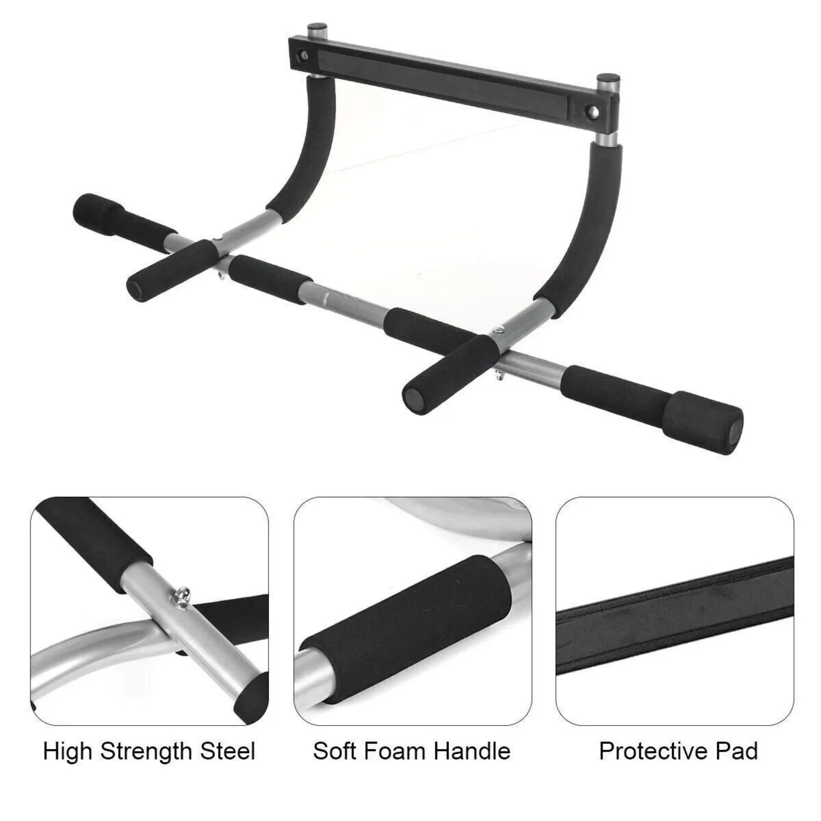 Multi-Grip Doorway Pull-Up Bar