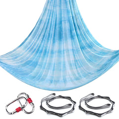 Aerial Yoga Hammock Silk Set – 4m x 2.8m, 1000kg Capacity, 40D Nylon with Carabiners & Daisy Chain, 28 Colors