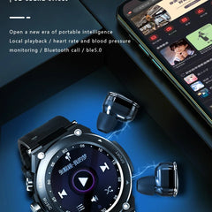 New T92 Smart Watch 2-in-1 TWS Bluetooth Headset Dial Call Local Music Heart Rate Blood Pressure