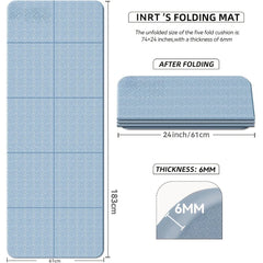 Extra Thick Foldable Yoga Mat | 6mm Non-Slip TPE for Yoga, Pilates & Home Fitness