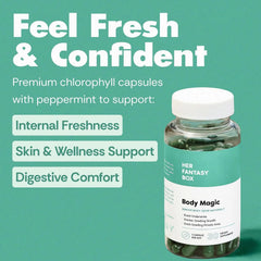 Chlorophyll Capsules – 30 Vegan Caps for Body Odor Control, Detox, Gut Health & Digestion