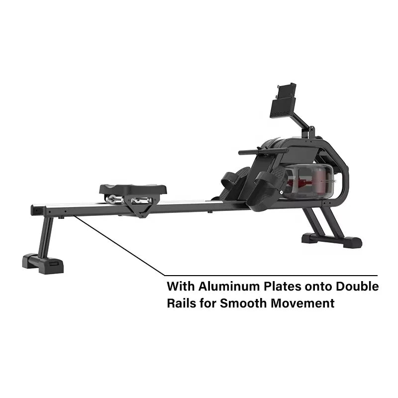 Water & Electric System Rowing Machine LCD Display Metal Home Use Fitness Equipment