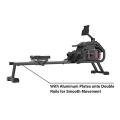 Water & Electric System Rowing Machine LCD Display Metal Home Use Fitness Equipment