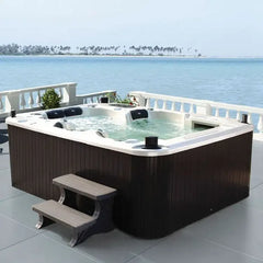 Outdoor Hot Tub Jacuzzi 7-Person – 121 Jets, Balboa Control, LED & Ozone System Included