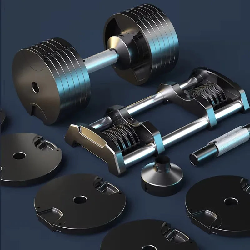 Adjustable Cast Iron Dumbbell Set | 16–40 KG | Home & Gym Strength Training