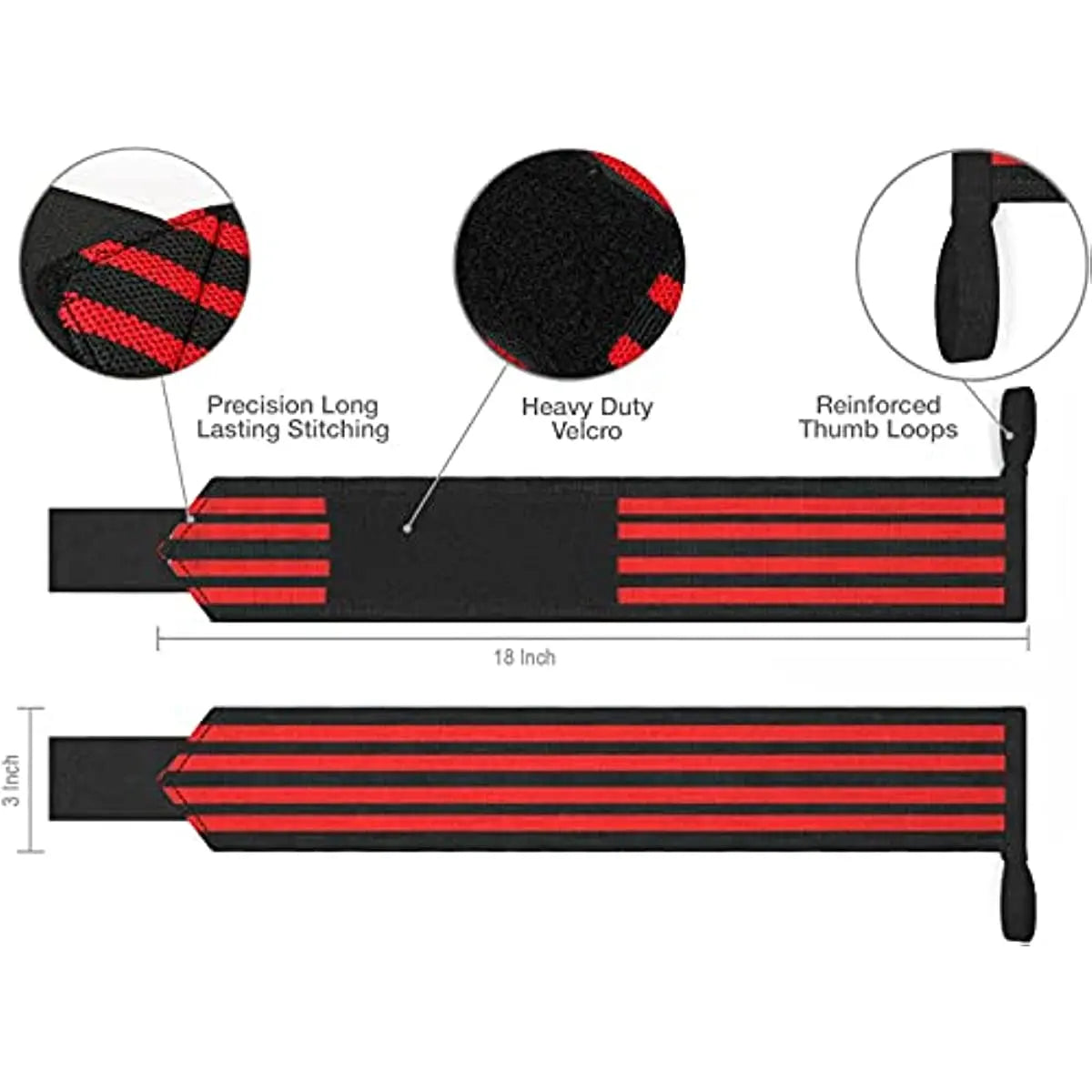 Wrist Wraps for Weightlifting – Elastic Breathable Wrist Support for Gym, Powerlifting & Bench Press, Men & Women