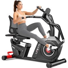 Recumbent Exercise Bike with Arm Exerciser – 16-Level Magnetic Resistance | Cipher Athletics