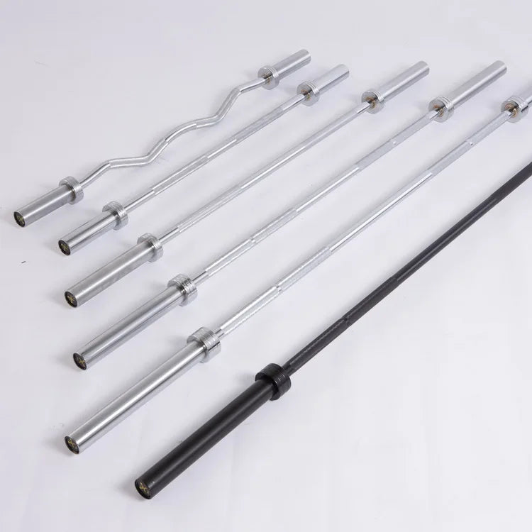 Steel Barbell Bar – 28mm Chrome, 10–20kg, Multiple Lengths for Bench Press, Squats & Weightlifting