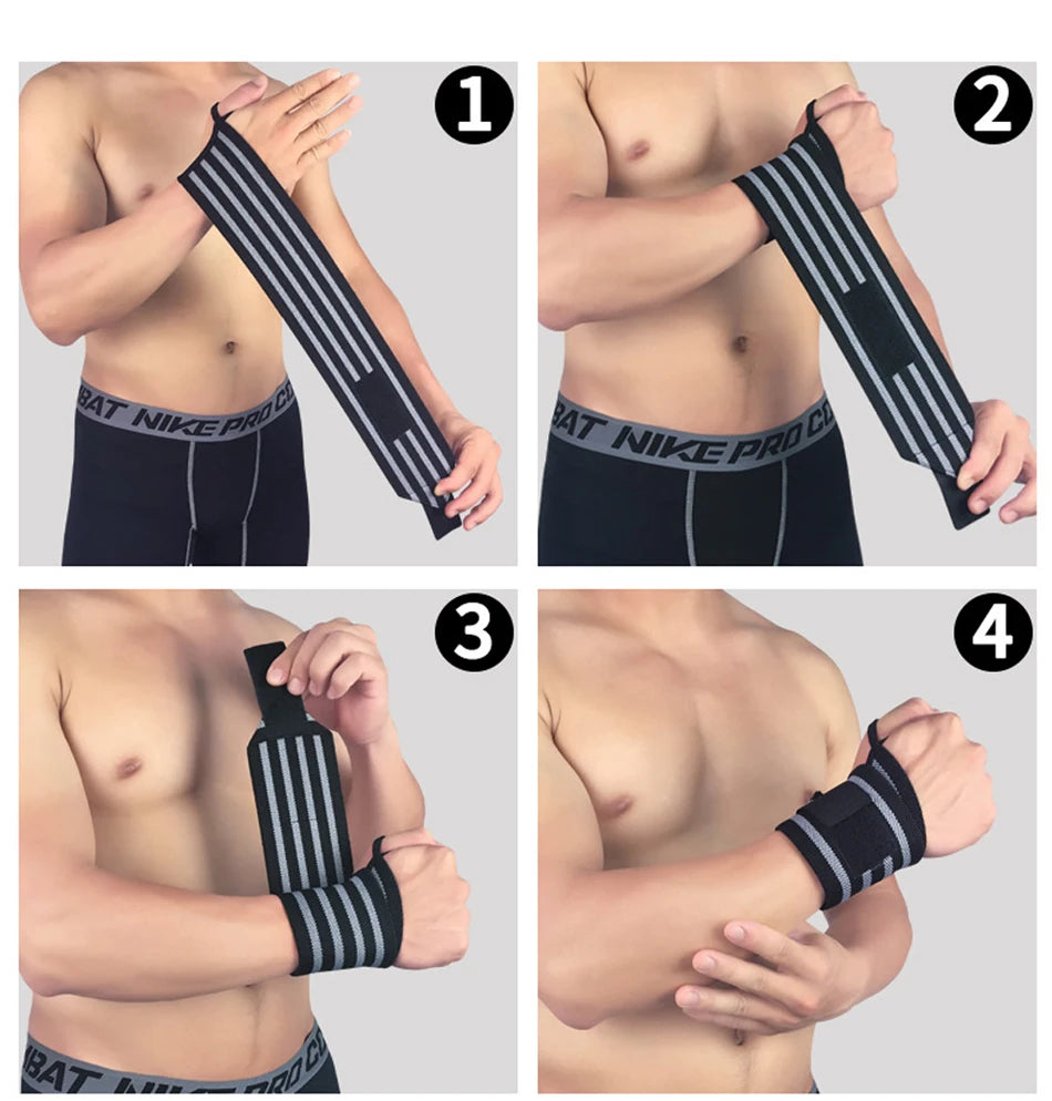 Wrist Wraps for Weightlifting – Elastic Breathable Wrist Support for Gym, Powerlifting & Bench Press, Men & Women