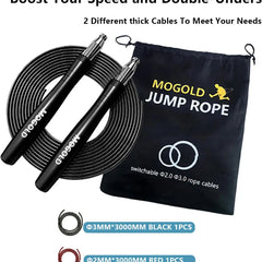 Adjustable Speed Jump Rope – Tangle-Free, Self-Locking for CrossFit, Boxing & Double-Under Workouts