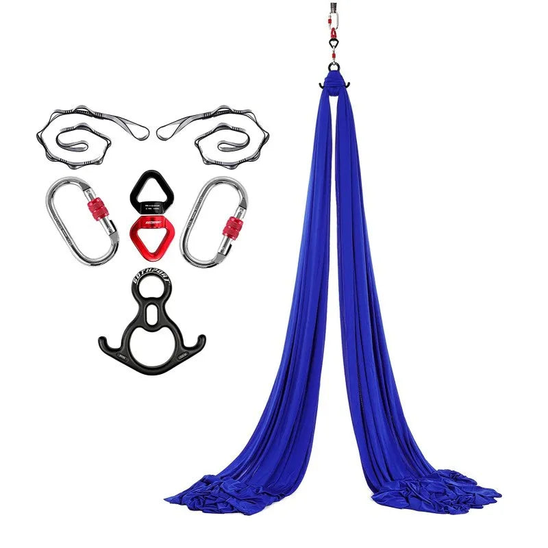 Aerial Yoga Silk Hammock – 8 Meter Satin Yoga Swing Set, 2.8m Wide, Anti-Gravity Inversion Tool, 15 Colors