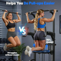 Power Tower Pull Up & Dip Station | 450 LBS Capacity | Home Gym Strength Training