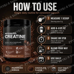 Creatine Monohydrate Powder – Chocolate Flavor, 300g | Muscle Recovery & Performance Supplement