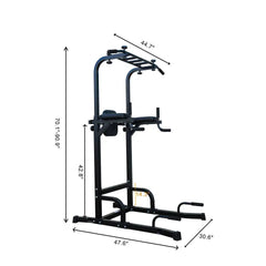 Adjustable Dip Stand & Parallel Bars | Steel Frame, 200kg Capacity, Height 177–213cm for Home Gym