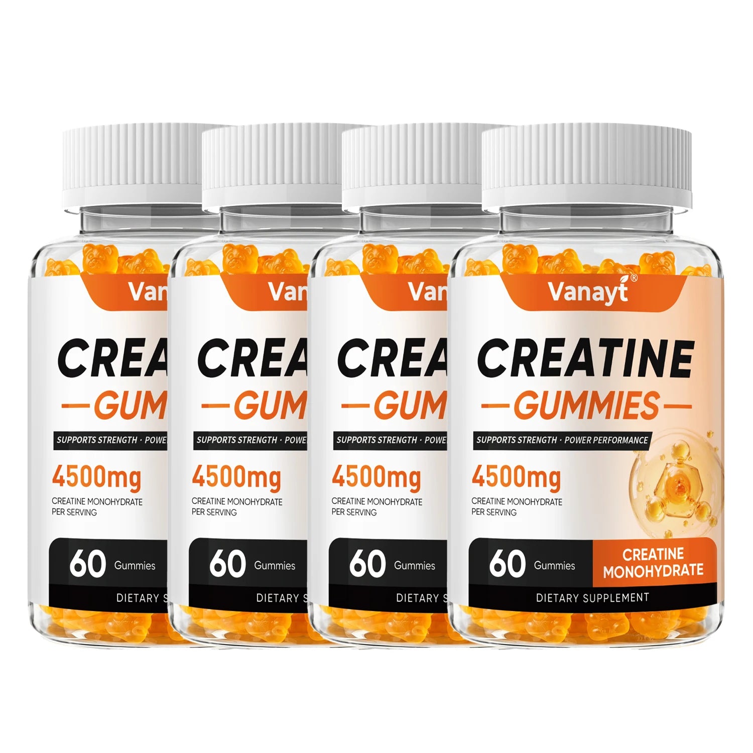 Creatine Monohydrate Gummies 4500mg – Muscle Growth, Strength, Energy & Athletic Performance