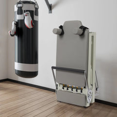 Foldable Pilates Reformer Machine – 264 lb Capacity, 2 Spring Tensions, 4 Foot Bar Positions, Home & Studio Use