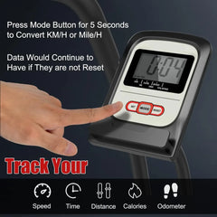 Upright Stationary Bike with Air Resistance – Home Gym Cardio Exercise Bike with LCD & Phone Holder