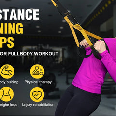 Resistance Bands Set with Handles – Door Anchor, Adjustable Straps & Carabiners for Home Gym Workout, Men & Women