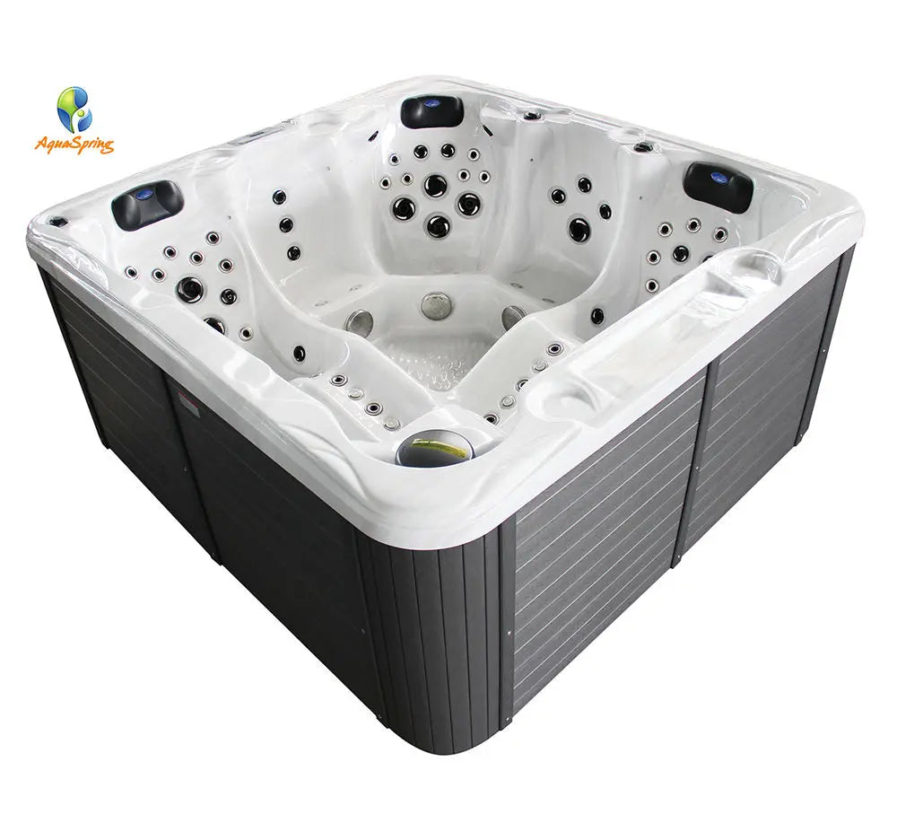Freestanding Acrylic Hot Tub Spa – 3 Person Outdoor Jacuzzi with 35 Massage Jets & Balboa System
