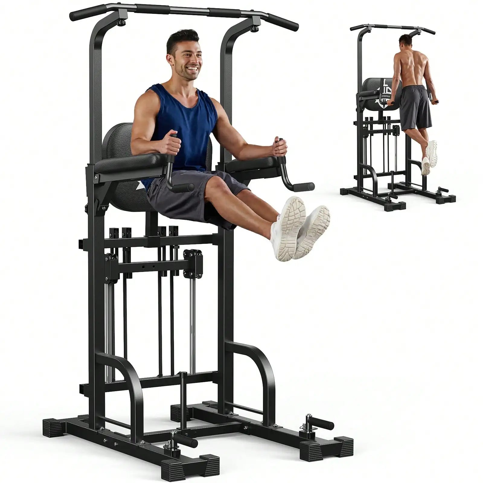 Power Tower Pull Up & Dip Station | 450 LBS Capacity | Home Gym Strength Training