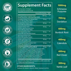 Lymphatic Support, Immune Support, Healthy Blood Flow, Daily Metabolism Balance, Antioxidant Rich Nutrition, 60/120 Softgels