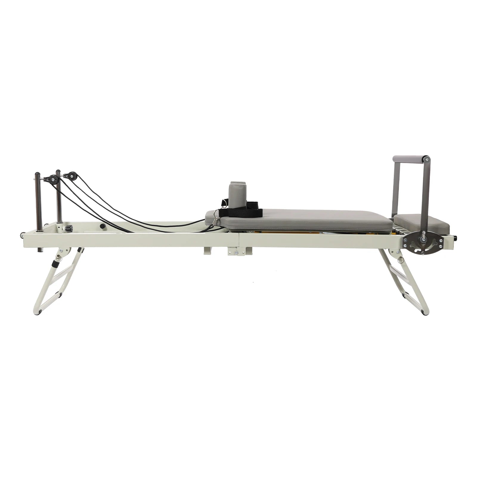Foldable Pilates Reformer Machine – 264 lb Capacity, 2 Spring Tensions, 4 Foot Bar Positions, Home & Studio Use