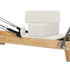 Foldable Pilates Reformer – Oak Wood & PU Leather, 228cm, SGS/CE/ISO Certified, Home & Studio Core Bed